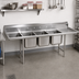 Thumbnail image #2 for Eagle Group 414 Series Four-Compartment Stainless Steel Sink with 24