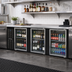 Thumbnail image #2 for Continental Refrigerator BB90SNGD 90 Inch Shallow Depth 3-Glass Door Back Bar Cooler