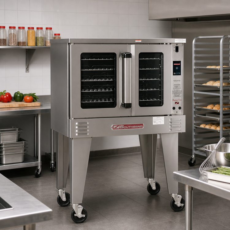 Product image #2 for Southbend Platinum Full-Size Standard-Depth Single Deck Gas Convection Oven, Touchscreen Controls, 50,000 BTU, Dependent Doors
