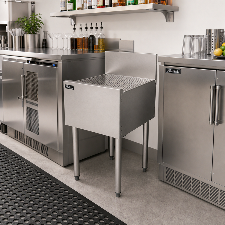 Product image #3 for Perlick Top Shelf TS22DB 22-Inch Freestanding Stainless Steel Underbar Drainboard