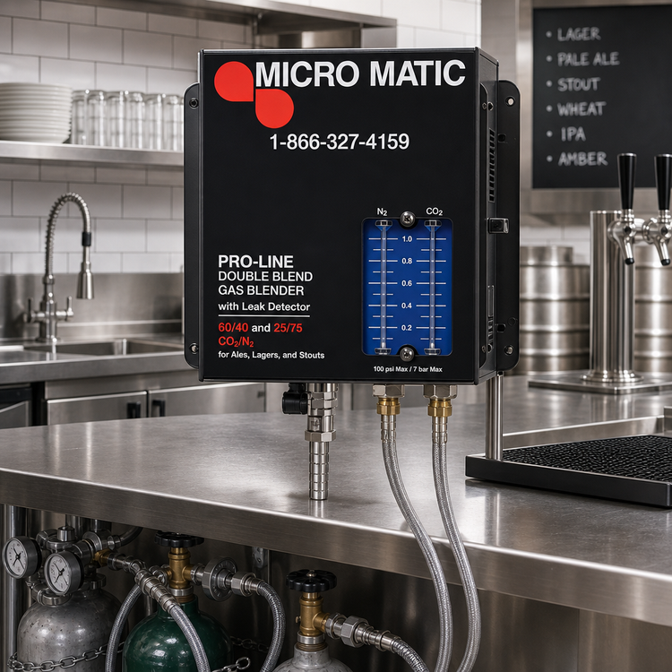Product image #2 for Pro-Line Double Blend Gas Blender with Leak Detector, 60/40 and 25/75 CO2/N2 for Ales, Lagers, and Stouts