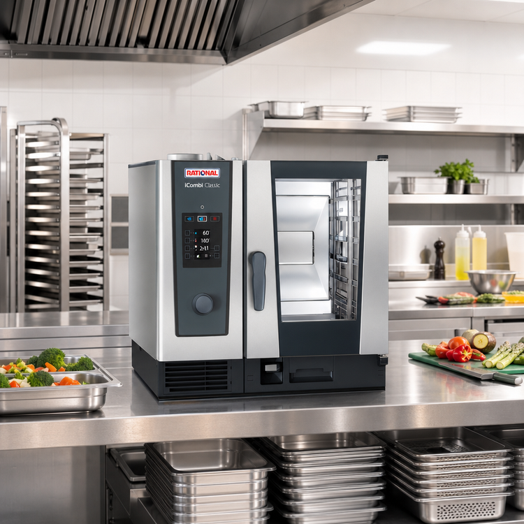 Product image #2 for RATIONAL iCombi Classic 6-Half Size Countertop Natural Gas Combi Oven, 208/240V, 1-Phase