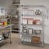 Thumbnail image #2 for Quantum Chrome-Plated Wire Shelving Starter Kit, 42 in W x 18 in D x 54 in H, 4 Shelves, 600-800 lb Capacity