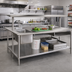 Thumbnail image #2 for Advance Tabco 120 Inch x 48 Inch Stainless Steel Work Table with Adjustable Undershelf, 14-Gauge 304 Top