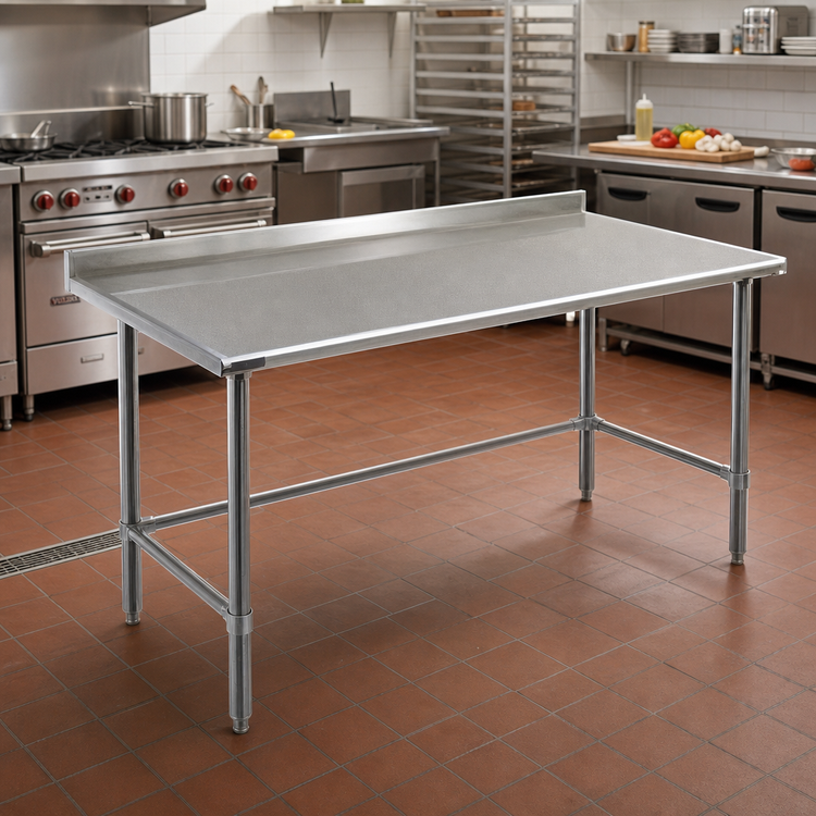 Product image #2 for Eagle Group Spec-Master 48-Inch x 36-Inch 14-Gauge 300 Series Stainless Steel Work Table with Rear Upturn