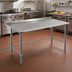 Thumbnail image #2 for Eagle Group Spec-Master 48-Inch x 36-Inch 14-Gauge 300 Series Stainless Steel Work Table with Rear Upturn