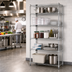 Thumbnail image #2 for Quantum 30 Inch W x 14 Inch D x 63 Inch H 5-Shelf Stainless Steel Wire Shelving Starter Kit