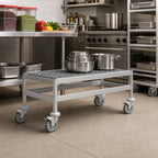Thumbnail image #2 for Fermod Fermostock 1R26B12M Mobile Aluminum Louvered Dunnage Rack with Casters, 26 x 18 x 17 Inches, 800 lb. Capacity