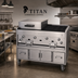 Thumbnail image #2 for Titan Chitwood 48-Inch Countertop Gas Smoke Broiler with Cast Iron Radiants