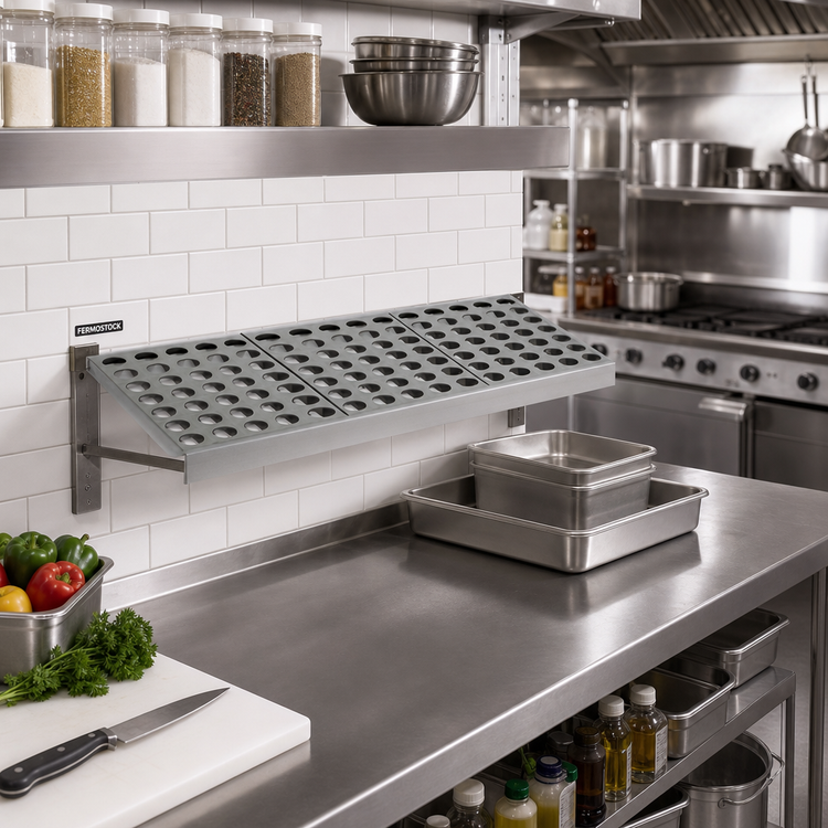 Product image #2 for Fermostock 35-Inch W x 14-Inch D Horizontal Vented Shelf with Removable Polymer Inserts