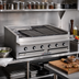 Thumbnail image #2 for Bakers Pride Dante Series 48-Inch Low-Profile Countertop Gas Radiant Charbroiler with Floating Rod Grates