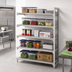 Thumbnail image #3 for Cambro Camshelving Premium 5-Tier Vented Add-On Polymer Shelving Unit, 36 x 18 x 72 Inches, Speckled Gray