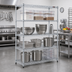 Thumbnail image #2 for EAGLEbrite 4-Tier Stationary Wire Shelving Starter Unit, 60W x 24D x 74H, Zinc Finish