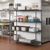 Thumbnail image #3 for Metro Super Erecta Super Adjustable 4-Shelf Wire Shelving Starter Unit, 72W x 21D x 63H, Metroseal 3 Green