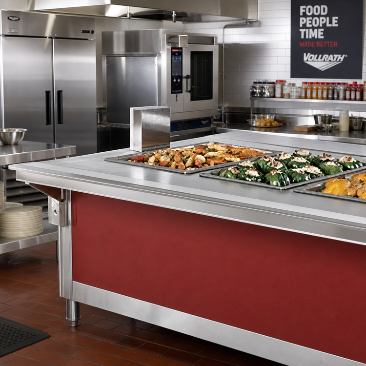 Product image #2 for Vollrath 4-Series Signature Server Stainless Steel Countertop Plate Rest, Operator Side, 74 x 7 Inches