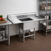 Thumbnail image #2 for Spec-Master FN Series One-Compartment Stainless Steel Sink with Left Drainboard and 9-1/2-Inch Backsplash, 41-1/2-Inch W x 35-Inch D