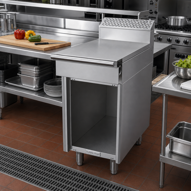 Product image #2 for Garland Cuisine 18-Inch Heavy Duty Stainless Steel Spreader Cabinet with Open Base