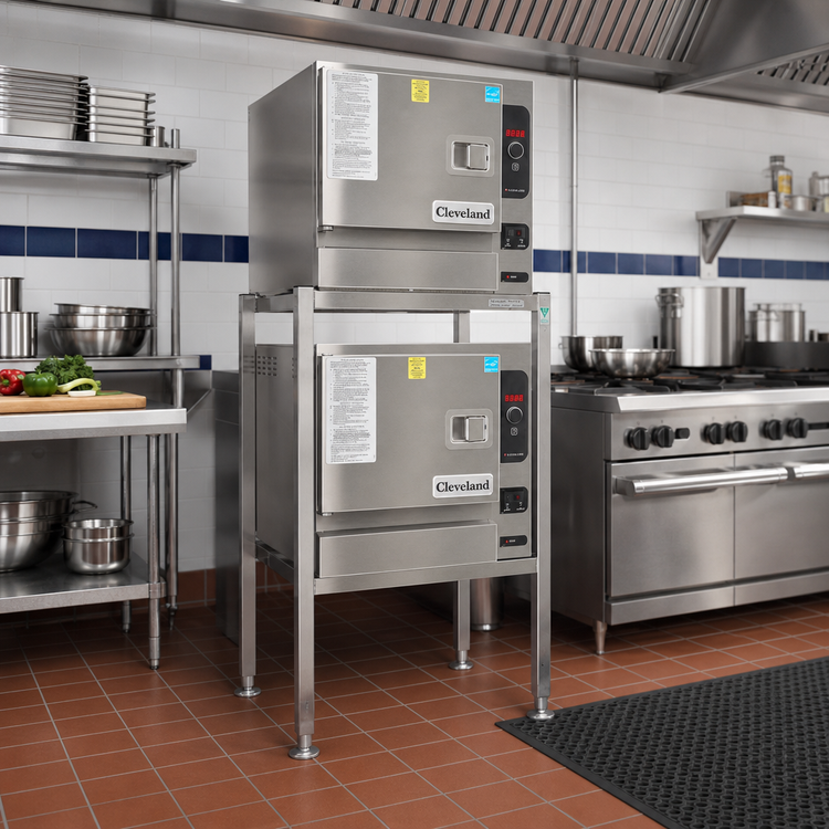Product image #1 for Cleveland Range Open Type Stainless Steel Double Stacking Stand for Two 22CGT33.1 SteamChef Units