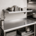 Thumbnail image #2 for Eagle Group Snap-n-Slide 36 Inch W x 15 Inch D Wall-Mounted Shelf with V Marine Front Edge, 14/316 Stainless Steel
