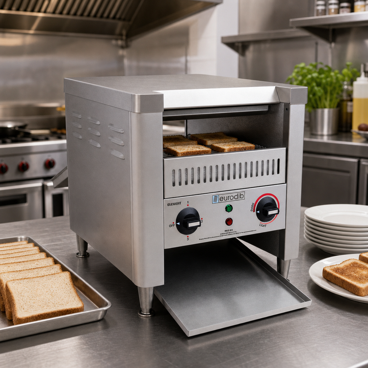 Product image #2 for Eurodib Commercial Conveyor Toaster, 300 Slices per Hour, 120V