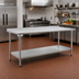 Thumbnail image #2 for Eagle Group BlendPort Deluxe Series 60 Inch x 24 Inch Stainless Steel Work Table with Adjustable Undershelf