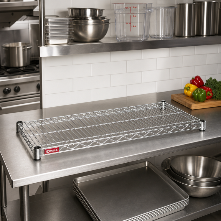Product image #2 for Eagle QuadTruss 30"W x 21"D Stainless Steel Wire Shelf