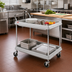 Thumbnail image #2 for Metro Deep Ledge 2-Tier Open Base Utility Bus Cart with Adjustable Polymer Shelves