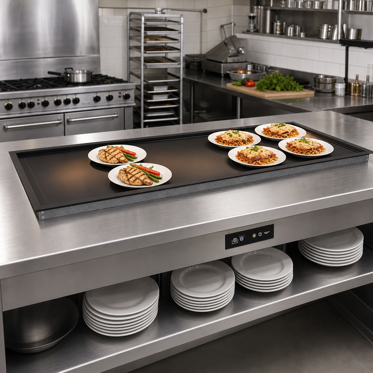 Product image #2 for Vollrath 74-Inch Recessed Drop-In Heated Shelf with Dual Warming Zones