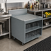 Thumbnail image #2 for Advance Tabco Prestige Supreme 30-Inch x 30-Inch Open Front Underbar Drainboard Cabinet with 7-Inch Backsplash