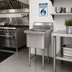 Thumbnail image #2 for Advance Tabco Special Value Series Floor Model 1-Compartment Fabricated Sink with Legs, No Drainboards, 18 x 18 x 14 Bowl