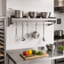 Thumbnail image #2 for Eagle Group 72 Inch x 12 Inch Wall-Mounted Stainless Steel Pot Rack Shelf with 6 Removable Hooks