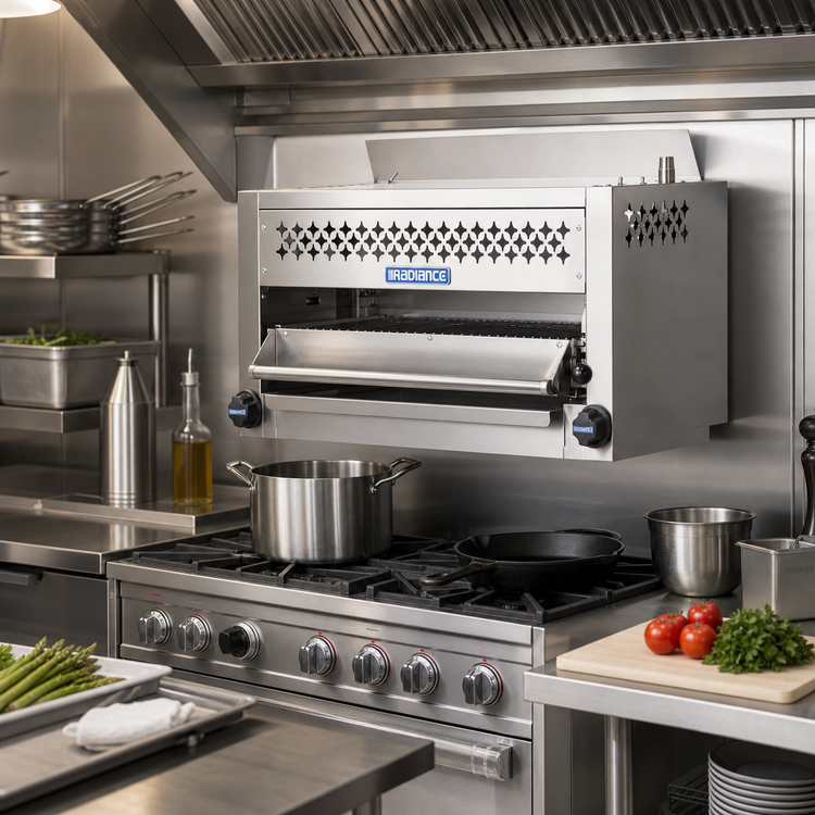 Product image #2 for Radiance TASM-36 Natural Gas Salamander Broiler, 36 Inch, Range/Wall Mount