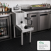Thumbnail image #2 for Choice Freestanding Stainless Steel Underbar Blender Station with Sink, 18
