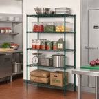 Thumbnail image #3 for Metro Super Erecta 5A437K3 Stationary Starter Wire Shelving Unit, 36"W x 21"D x 74"H, 5 Shelves, Green Epoxy-Coated Finish