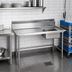 Thumbnail image #2 for Straight Left-to-Right Soiled Dish Table with 20 x 20 x 5 Inch Pre-Rinse Sink, 30 x 30 x 44-1/2 Inch Stainless Steel