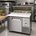 Thumbnail image #2 for Turbo Air Super Deluxe 44-Inch Single-Section Pizza Prep Table with Poly Cutting Board and 1 Solid Door