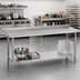 Thumbnail image #2 for Duke Supreme 314 Series Stainless Steel Work Table with 1-1/8 Inch Straight Riser and Undershelf, 30 x 144 Inches