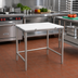 Thumbnail image #2 for Eagle Group 30-Inch Square White Poly Top Chopping Table with Stainless Steel Tubular Base