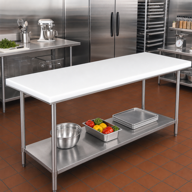 Product image #2 for John Boos 96 Inch x 30 Inch Reversible Poly Work Table Top Replacement