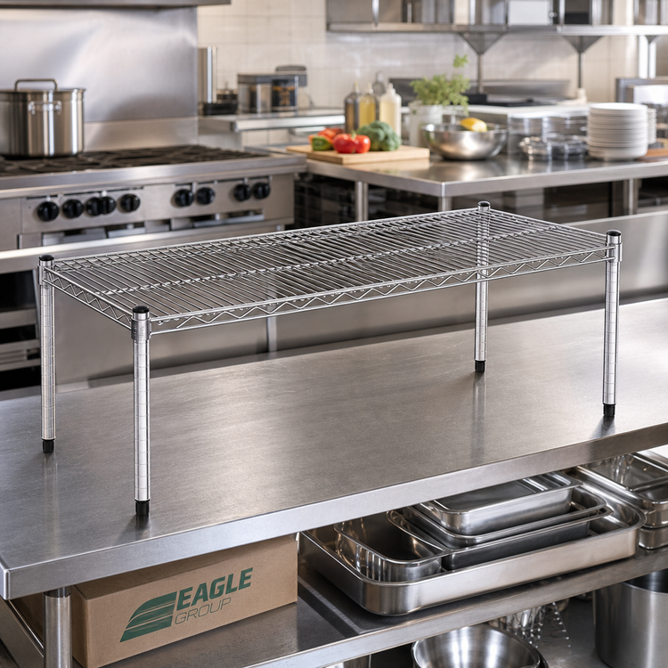 Product image #2 for EagleGard 36 x 18 Inch Wire Dunnage Rack Platform with 14-Inch Posts, 600 lb Capacity