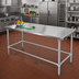 Thumbnail image #2 for 84 Inch x 30 Inch Stainless Steel Top Work Table with Stallion Safety Edge and Galvanized Base