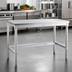 Thumbnail image #2 for New Age 72 Inch x 30 Inch Stainless Steel Top Work Table with Open Aluminum Base