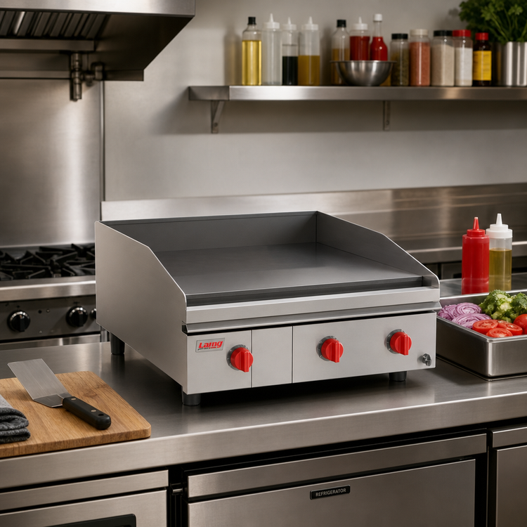 Product image #2 for Lang LG Series 24-Inch Gas Countertop Griddle with 24 x 30-Inch Cooking Surface and 1-Inch Smooth Steel Plate