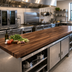 Thumbnail image #2 for John Boos Boos Block American Black Walnut Blended Edge Grain Kitchen Countertop, 144 x 36 x 1-1/2 Inch, Penetrating Oil Finish