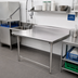 Thumbnail image #2 for Spec-Master Clean Straight Dish Table, 48 x 30 Inches, Right-to-Left, 14/304 Stainless Steel Top, 8-Inch Backsplash