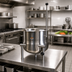Thumbnail image #2 for Crown DC-6 6 Gallon Countertop Direct Steam Tilting Kettle with 2/3 Steam Jacket