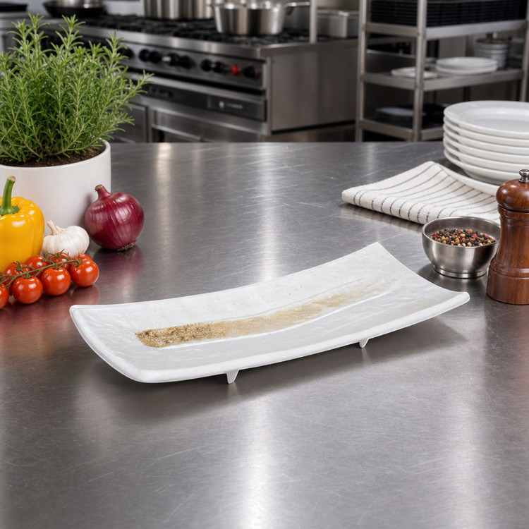 Product image #2 for Sands of Goa Rectangular China Serving Platter, 10-1/2 x 4-1/2 Inches