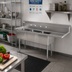 Thumbnail image #2 for Omcan USA 3-Compartment Pot Sink with Right-Hand Drainboard, 24 x 24 x 14-Inch Bowls