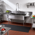 Thumbnail image #2 for John Boos Pro-Bowl 3-Compartment Stainless Steel Sink with Dual Drainboards and 14-Inch Deep Bowls