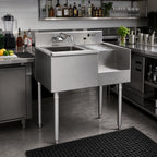 Thumbnail image #2 for Eagle Group 1800 Series BM3-18L-7 Underbar Ice Bin/Cocktail Station with 7-Circuit Cold Plate, Blender Recess, Right-Side Ice Bin, 36"W x 20"D